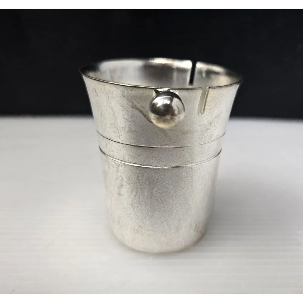 LaVie Silver Plate Mini Champagne Bucket Placecard Holder Toothpick Holder